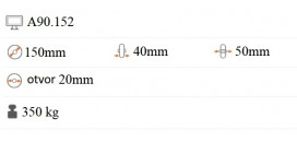 Plastové koliesko 150x40 mm