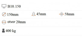 Plastové koliesko 150x45 mm