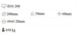 Plastové koliesko 200x50 mm