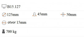 Polyamidové koliesko 125x45 mm