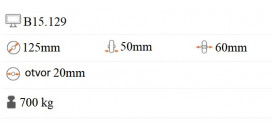 Polyamidové koliesko 125x50 mm