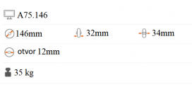 Koliesko na kosačku 146x32 mm