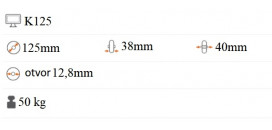 Koliesko na kosačku 125x38 mm