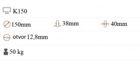 Koliesko na kosačku 150x38 mm