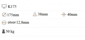 Koliesko na kosačku 175x38 mm