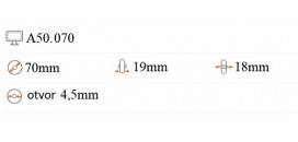 Drevené koliesko 70x19 mm