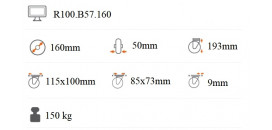 Transportné koliesko 160x50 mm s otočnou kladkou