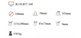 Transportné koliesko 160x50 mm s pevnou kladkou