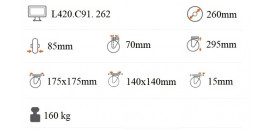 Transportné koliesko 260x85 mm otočná kladka s brzdou