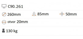 Nafukovacie koliesko 260x85 mm