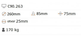 Nafukovacie koliesko 260x85 mm