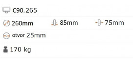 Nafukovacie koliesko 260x85 mm