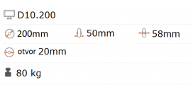 Nafukovacie koliesko 200x50 mm