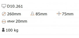 Nafukovacie koliesko 260x85 mm