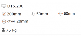 Nafukovacie koliesko 200x50 mm