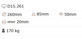 Nafukovacie koliesko 260x85 mm