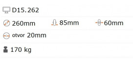 Nafukovacie koliesko 260x85 mm