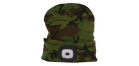 Čiapka zelená kamufláž L 4x SMD LED USB nabíjanie 3132855