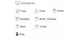 Prístrojové koliesko 75x25 mm pevná kladka