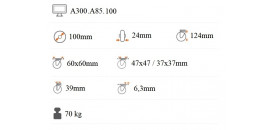 Prístrojové koliesko 100x24 mm otočná kladka