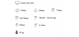 Prístrojové koliesko 50x20 mm otočná kladka