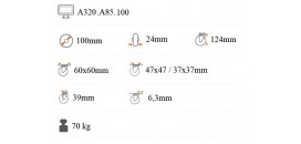 Prístrojové koliesko 100x24 mm otočná kladka s brzdou