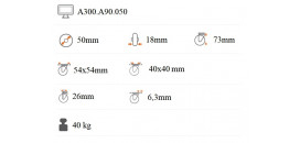 Prístrojové koliesko 50x18 mm otočná kladka