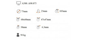 Prístrojové koliesko 75x23 mm otočná kladka