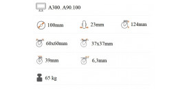 Prístrojové koliesko 100x23 mm otočná kladka