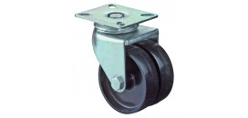 Dvojité prístrojové koliesko 50 mm otočná kladka