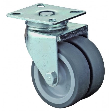 Dvojité prístrojové koliesko 50 mm otočná kladka