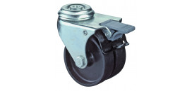 Dvojité prístrojové koliesko 50 mm otočná kladka s brzdou