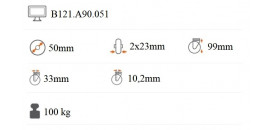 Dvojité prístrojové koliesko 50 mm otočná kladka s brzdou