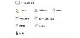 Dvojité prístrojové koliesko 50 mm otočná kladka