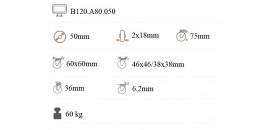 Dvojité prístrojové koliesko 50 mm otočná kladka s brzdou