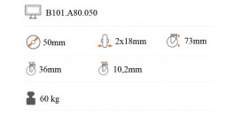 Dvojité prístrojové koliesko 50 mm otočná kladka