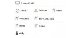 Dvojité prístrojové koliesko 50 mm otočná kladka