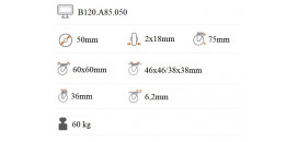 Dvojité prístrojové koliesko 50 mm otočná kladka s brzdou