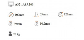 Prístrojové koliesko 100x24 mm otočná kladka s brzdou