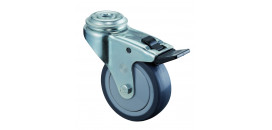 Prístrojové koliesko 75x25 mm otočná kladka s brzdou