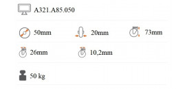 Prístrojové koliesko 50x20 mm otočná kladka s brzdou