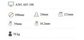 Prístrojové koliesko 100x24 mm otočná kladka