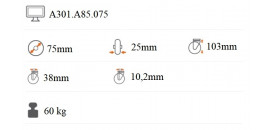 Prístrojové koliesko 75x25 mm otočná kladka