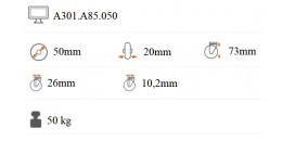 Prístrojové koliesko 50x20 mm otočná kladka