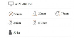 Prístrojové koliesko 50x20 mm otočná kladka s brzdou