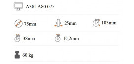 Prístrojové koliesko 75x23 mm otočná kladka