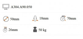  Prístrojové koliesko 50x18 s rozťažným puzdrom