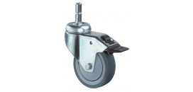 Prístrojové koliesko 75x25 mm s rozťažným puzdrom s brzdou