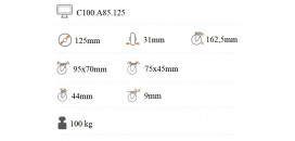 Prístrojové koliesko 125x31 mm na väčšie zaťaženie otočná kladka