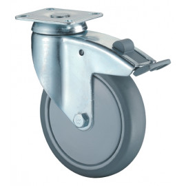 Prístrojové koliesko 100x30 mm na väčšie zaťaženie otočná kladka s brzdou